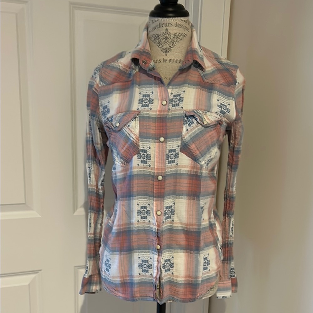 Plaid Button-Up Shirt